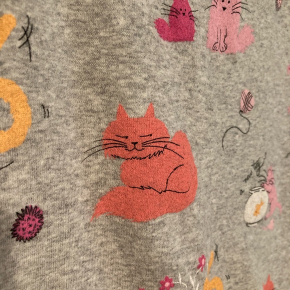 S/2 Gray Cat Print Nightgowns, SMALL, NEW - Picture 15 of 15